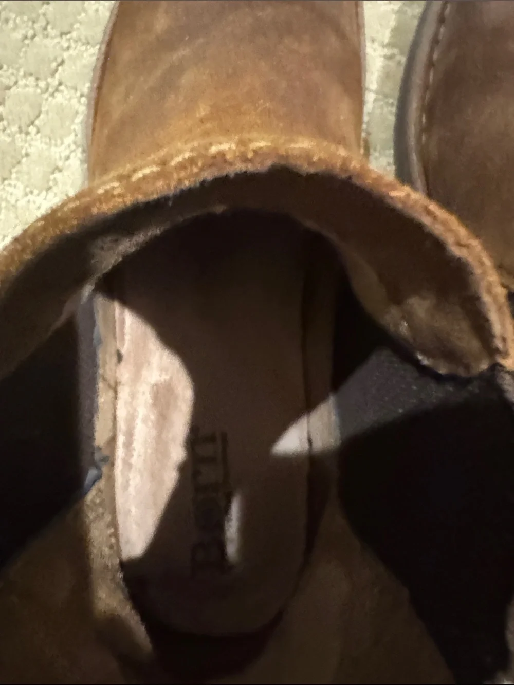 Born brown suede